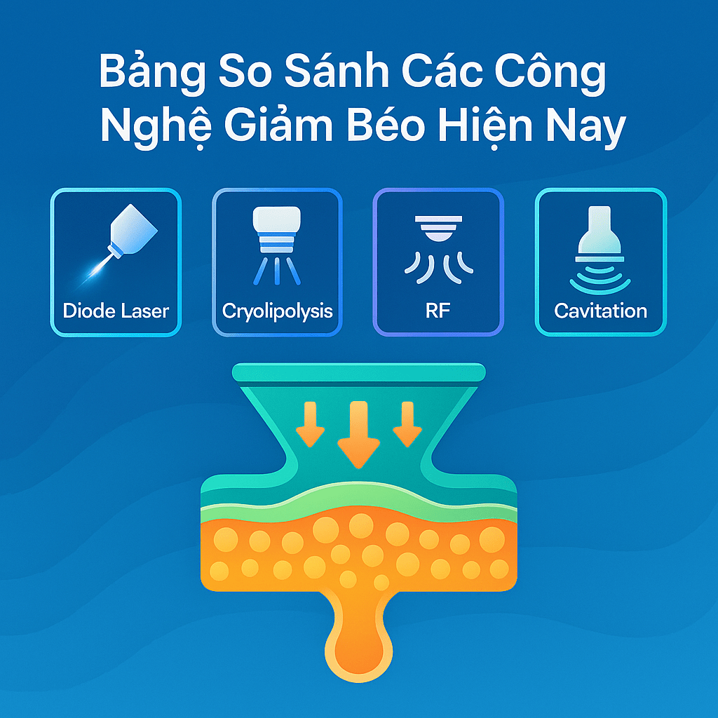 Bảng So Sánh Các Công Nghệ Giảm Béo Hiện Nay
