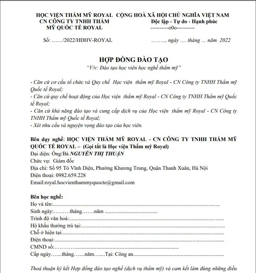 hop dong dao tao hoc vien spa 2