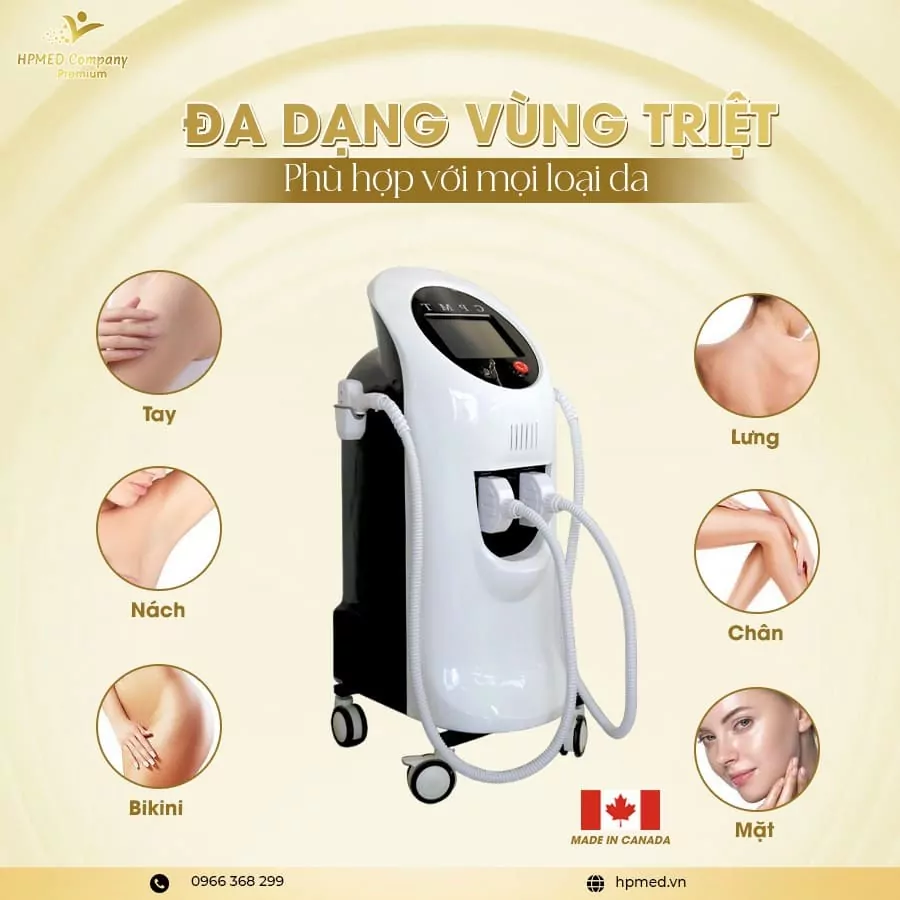 Máy Triệt Lông Diode Laser Cao Cấp