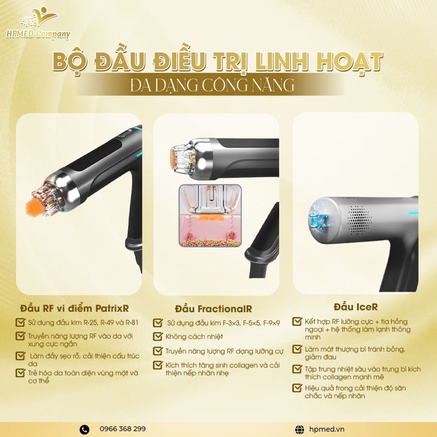 Máy RF vi điểm PatrixR ✨ Công nghệ RF đa tầng 3 độ sâu