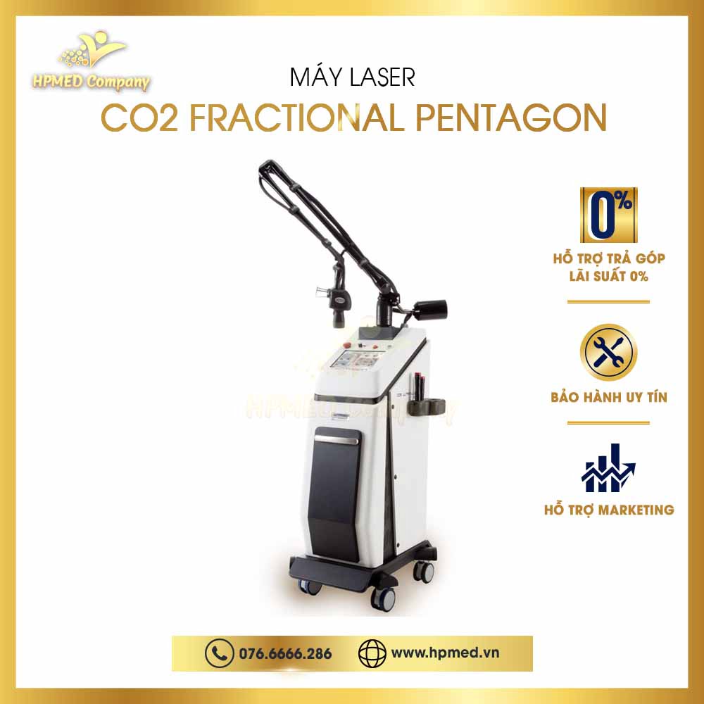 Máy Laser Co2 Fractional Pentagon Hàn Quốc Trị Sẹo Rỗ Rạn Da Cao Cấp