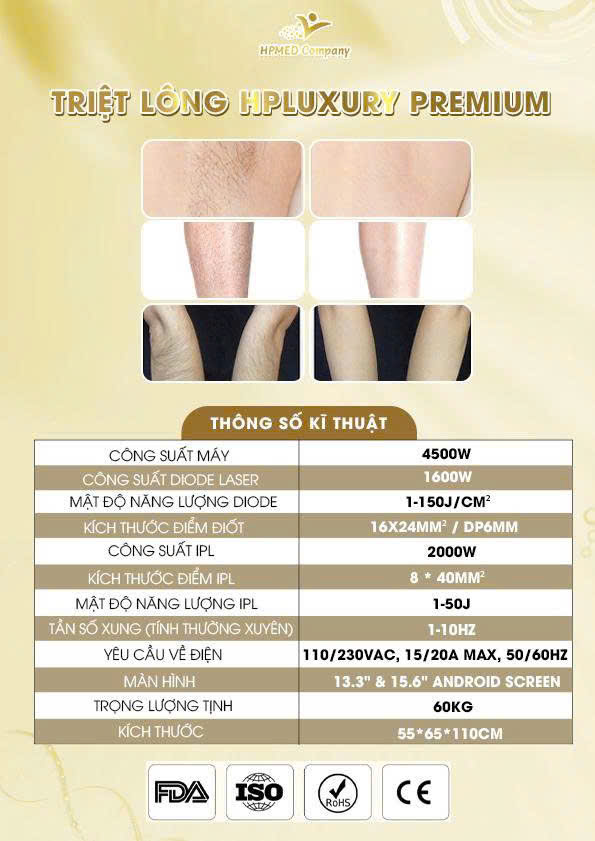 Máy Triệt Lông Diode Laser HPLUXURY PREMIUM - 02