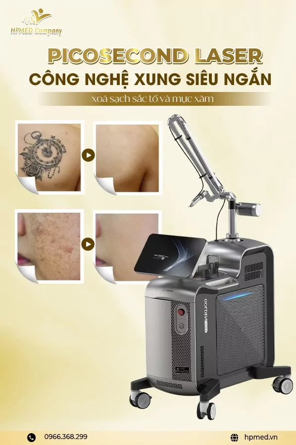 Máy laser picosecond xóa xăm và điều trị sắc tố da kèm hình ảnh trước sau điều trị