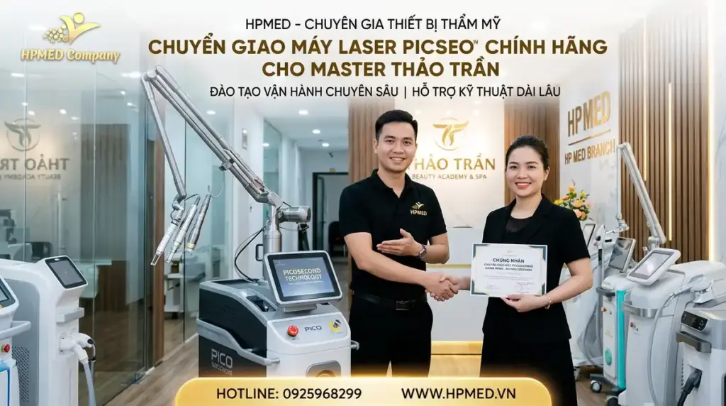 Chuyển giao máy Laser Picoseconds chính hãng cho Master Thảo Trần | HPMED