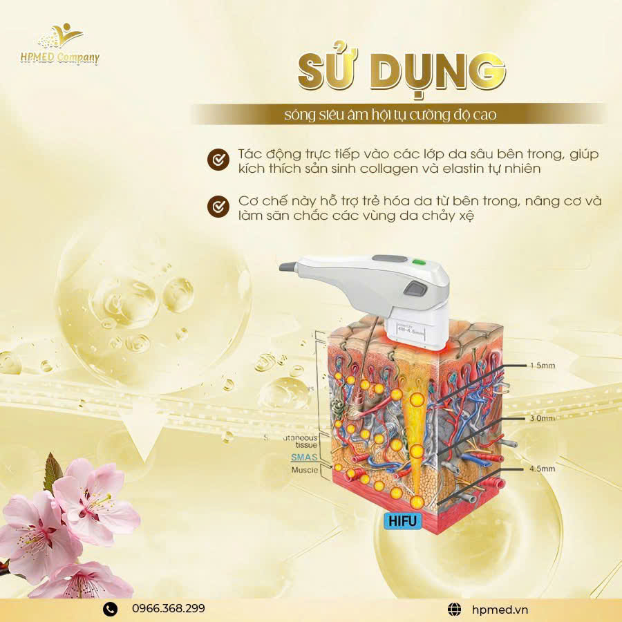 Máy HIFU nâng cơ chính hãng - Công nghệ trẻ hóa da tầng sâu - HPMED