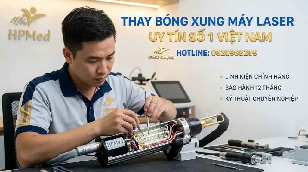 Dịch vụ thay bóng xung máy laser xóa xăm uy tín số 1 Việt Nam - HPMed