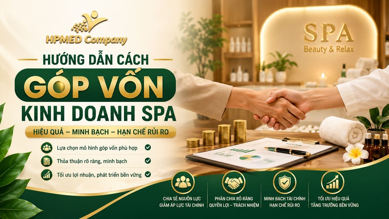 Sơ đồ ma trận hướng dẫn cách góp vốn kinh doanh spa hiệu quả minh bạch cùng HPMED