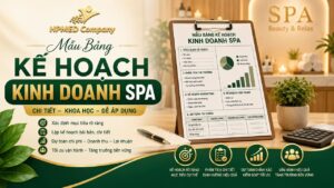 Sơ đồ cấu trúc mẫu bảng kế hoạch kinh doanh spa tối ưu dòng tiền cùng HPMED
