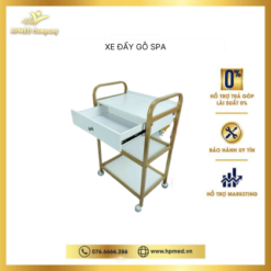 xe đẩy gỗ spa