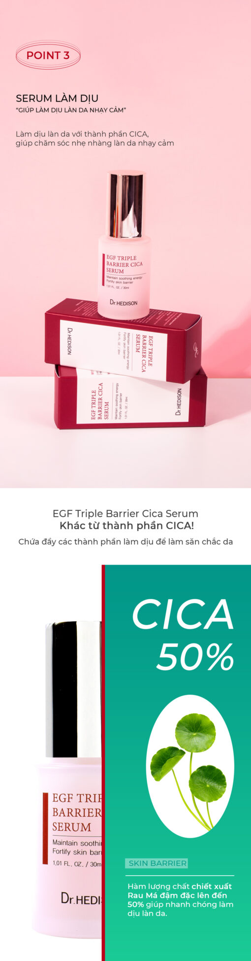 Huyết thanh EGF Triple Barrier Cica Serum (30ml) - 06