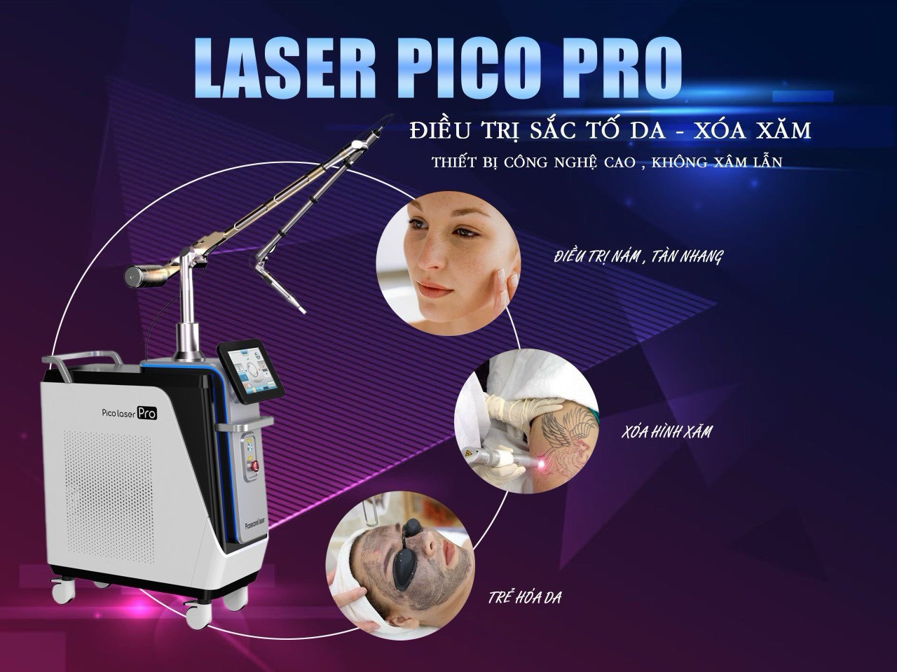 Máy Laser Pico Pro Xóa Xăm Trị Nám - 01