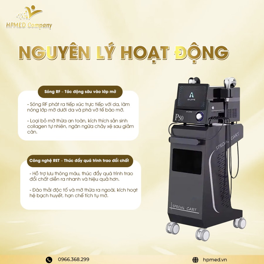 Máy giảm béo Spa chính hãng - Công nghệ giảm mỡ chuyên sâu - HPMED