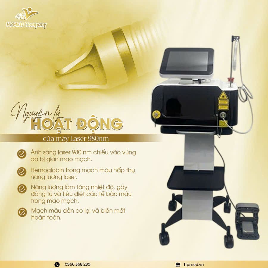 Máu Diode Laser 980nm Điều Trị Giãn Mao Mạch