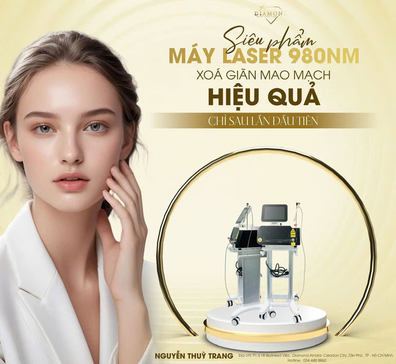 Máu Diode Laser 980nm Điều Trị Giãn Mao Mạch