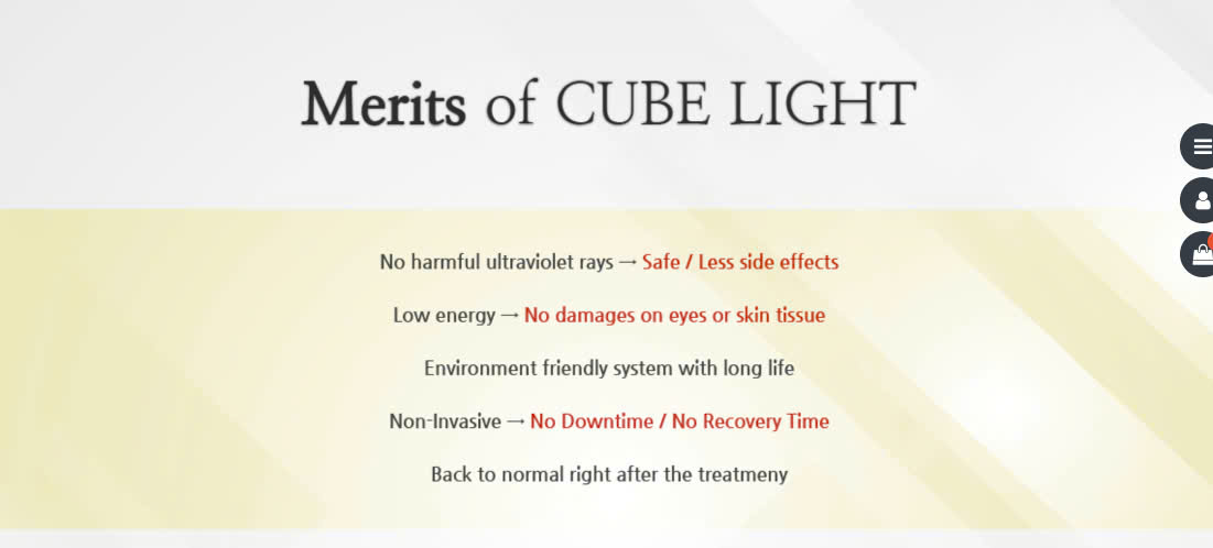 Máy vòm ánh sáng sinh học cube light hàn quốc - 13