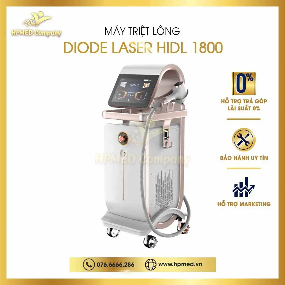 máy triệt lông lạnh diode laser hidl 1800