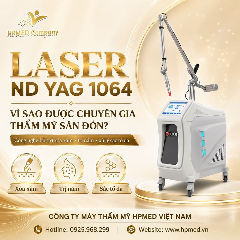Máy laser nd yag 1064nm công nghệ Q-Switched xóa xăm và điều trị nám chân sâu chính hãng tại HPMED