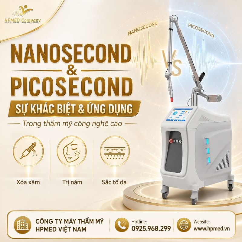 Bảng so sánh độ rộng xung laser nanosecond và picosecond trong điều trị sắc tố da tại HPMED