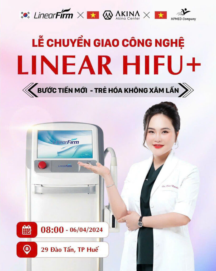 chuyen giao may hifu linear cho phong kham akina