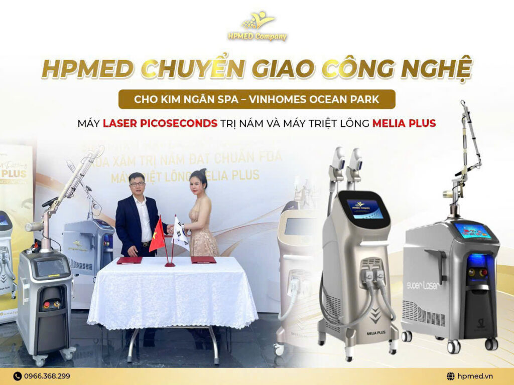 hpmed chuyển giao thiết bị thẩm mỹ cho Kim ngân spa