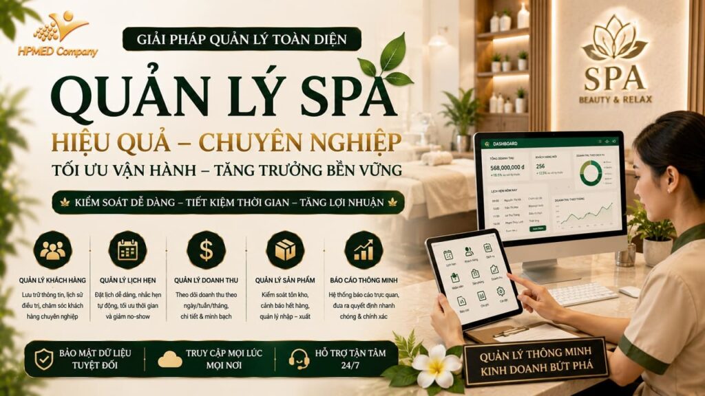 Sơ đồ ma trận 4 trụ cột quản lý spa chuyên nghiệp hiệu quả cùng HPMED