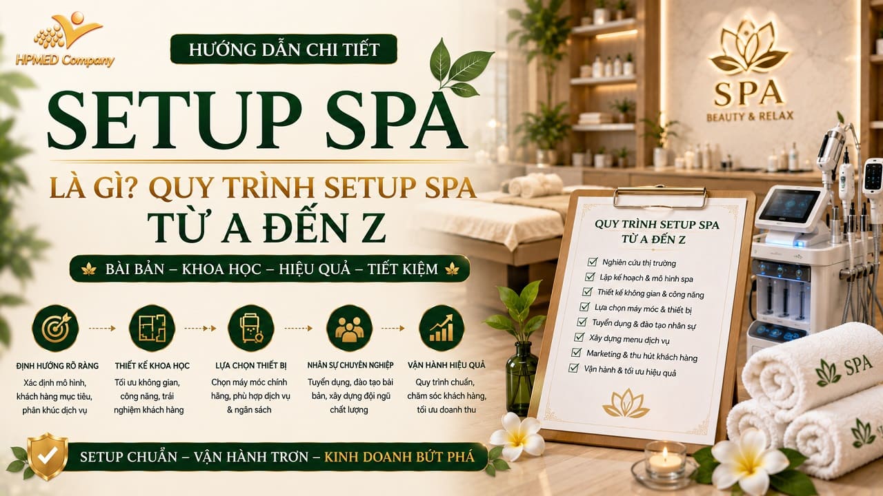 Sơ đồ lộ trình toàn diện giải mã setup spa là gì quy trình setup spa từ a đến z cùng HPMED
