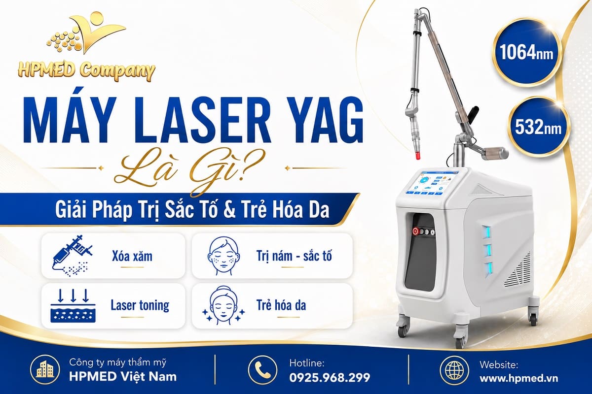 Công Nghệ Máy Laser YAG: Giải Pháp Trị Sắc Tố & Trẻ Hóa Da 1 Máy laser YAG chính hãng công nghệ Q-Switched xóa xăm và điều trị nám tại HPMED