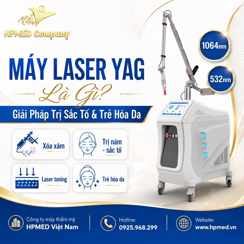 Công Nghệ Máy Laser YAG: Giải Pháp Trị Sắc Tố & Trẻ Hóa Da 2 Máy laser YAG chính hãng công nghệ Q-Switched xóa xăm và điều trị nám tại HPMED