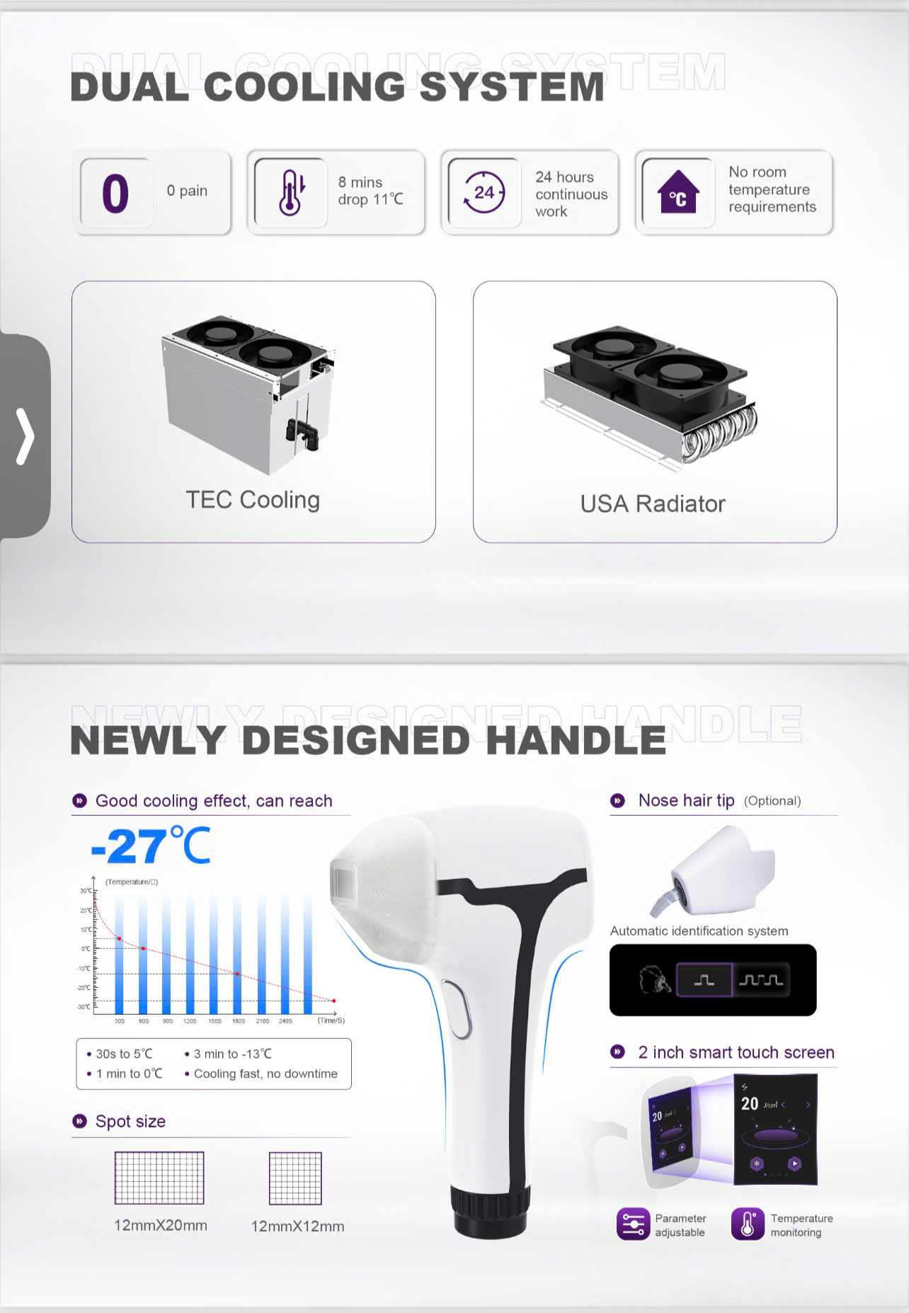 Máy Triệt Lông Lạnh AI Diode Laser US418 3 máy triệt lông lạnh ai diode laser us418 - 2