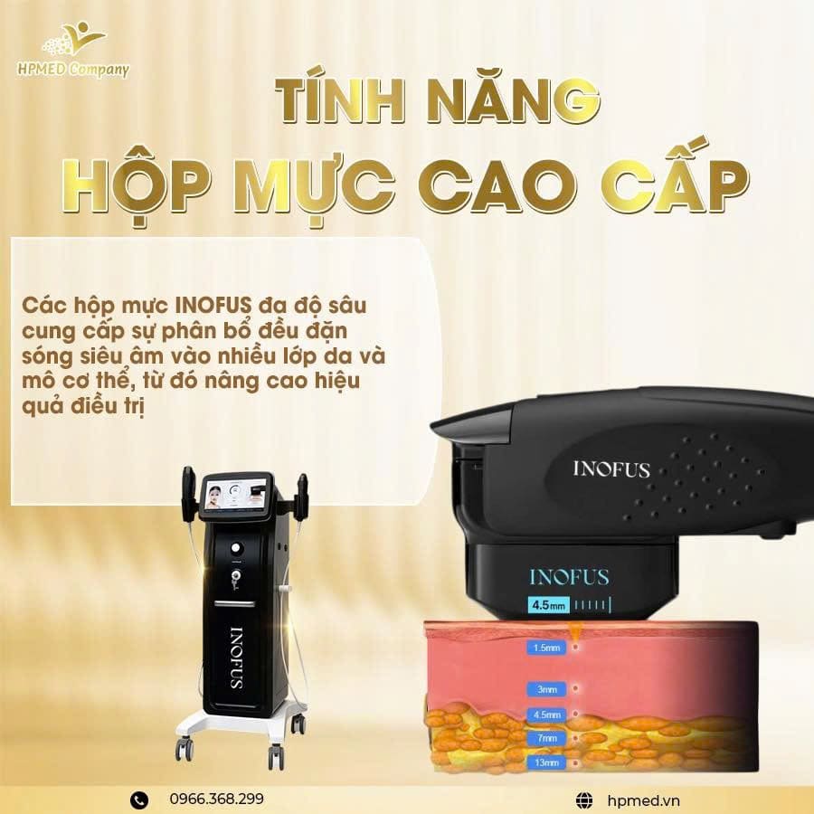 Máy Hifu Nâng Cơ Inofus Hàn Quốc - Độ Sâu Các Hộp Mực