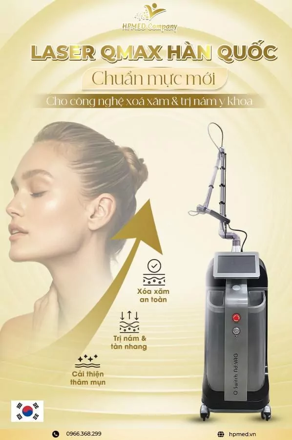 Máy Laser ND:YAG Q-Switched QMAX Hàn Quốc 4 Máy Laser QMAX cho dịch vụ xóa xăm và sắc tố