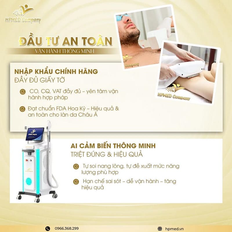 Máy Triệt Lông Diode Laser Cao Cấp
