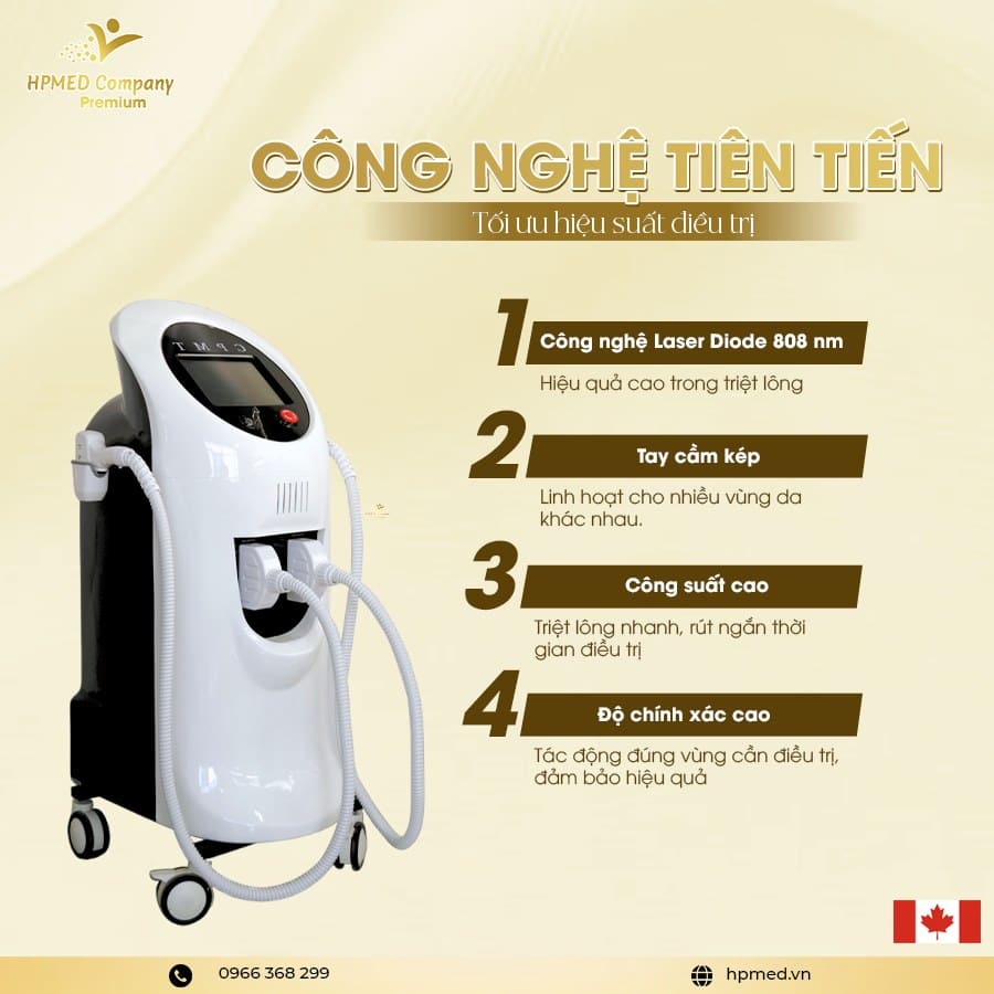 Máy Triệt Lông Diode Laser Cao Cấp