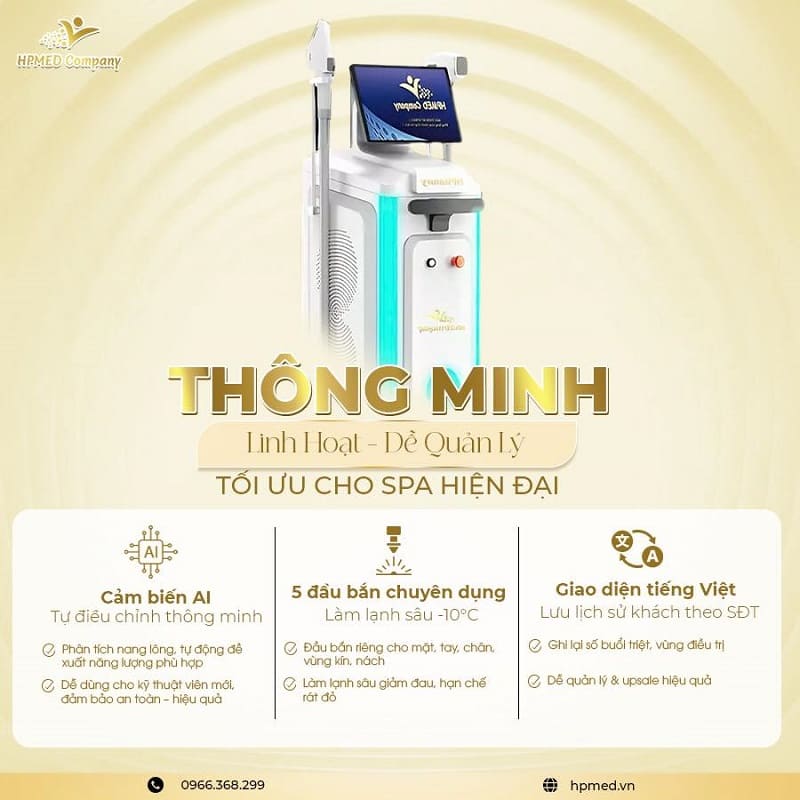 Máy Triệt Lông Spa Cao Cấp HPmed