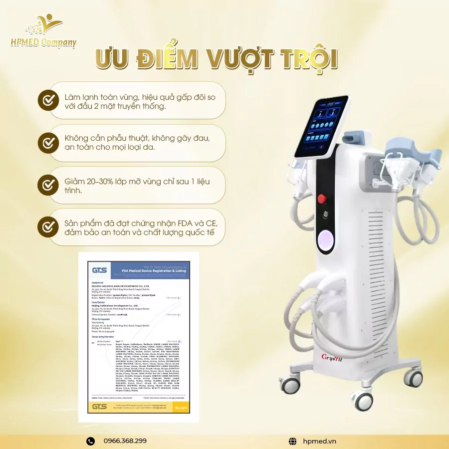 Máy Giảm Béo Quang Đông 360 Cryolipolysis 💎 Giải Pháp Làm Gọn Vóc Dáng An Toàn Cho Spa Hiện Đại