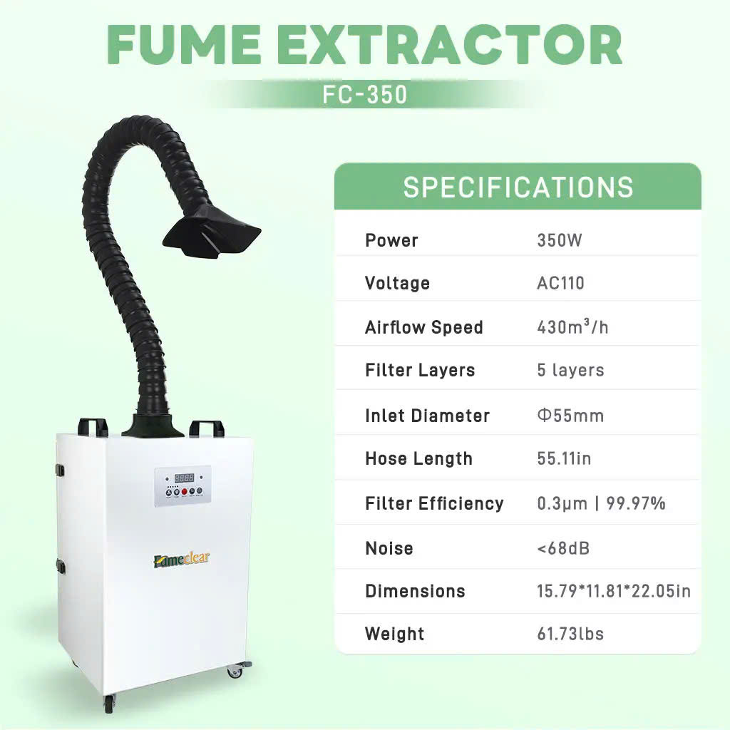 Máy hút khói Fumeclear FC-350 3 https://hpmed.vn/may-hut-khoi-fumeclear-fc-350