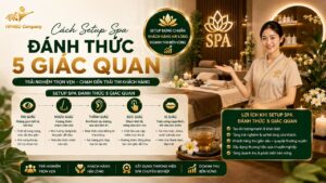 Sơ đồ tư duy cách setup spa đánh thức 5 giác quan tối ưu trải nghiệm tại HPMED