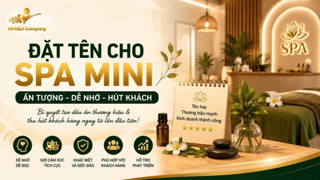 Sơ đồ ma trận hướng dẫn cách đặt tên cho spa mini độc bản hút khách tại HPMED