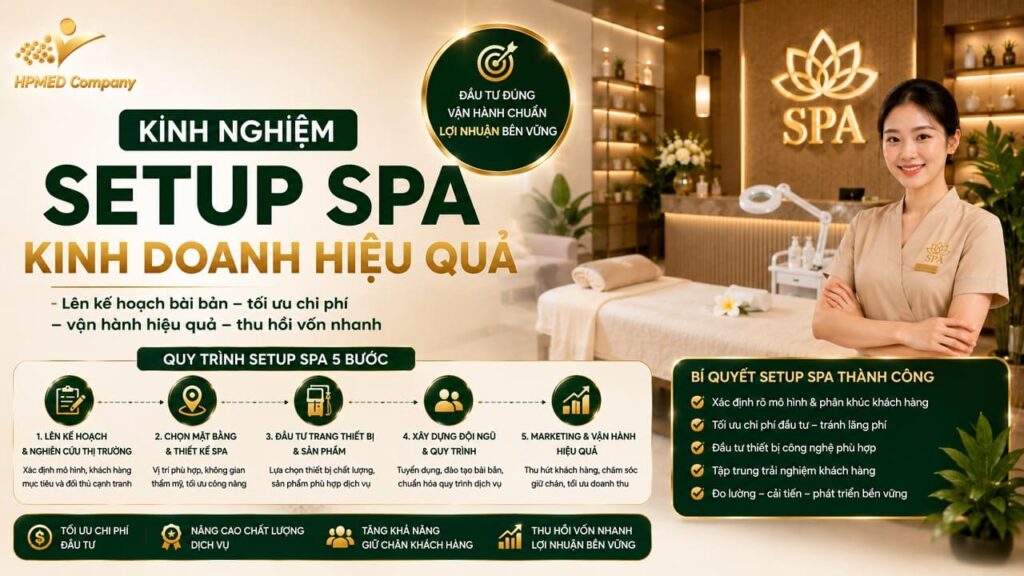 Kinh Nghiệm Setup Spa Kinh Doanh Hiệu Quả Từ Chuyên Gia HPmed 6 Sơ đồ cẩm nang chia sẻ kinh nghiệm setup spa kinh doanh hiệu quả từ chuyên gia HPMED
