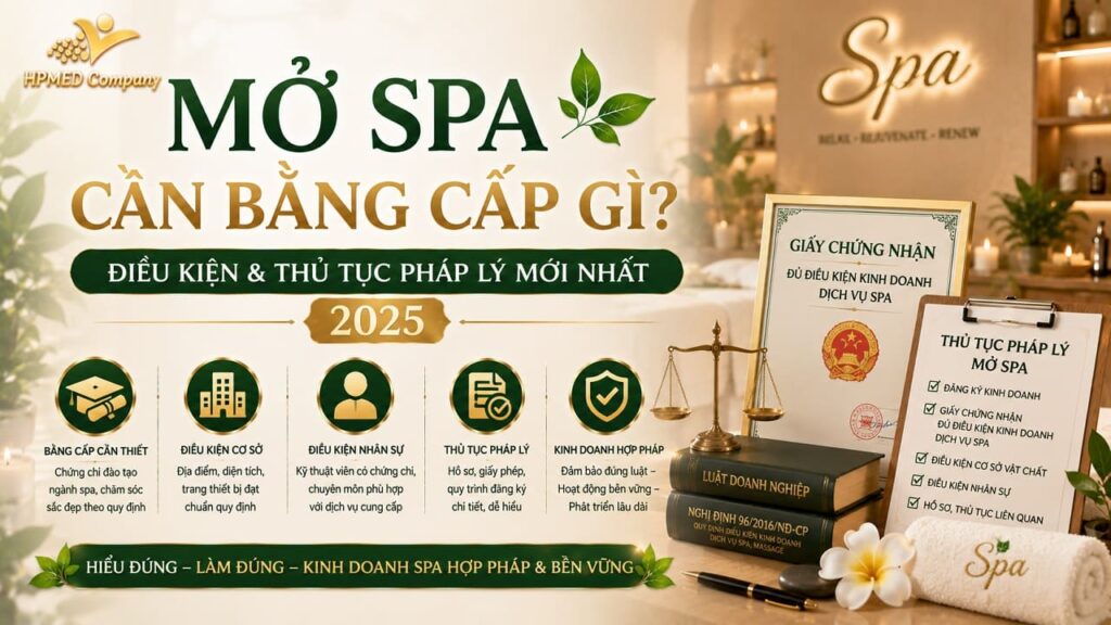 MỞ SPA CẦN BẰNG CẤP GÌ? ĐIỀU KIỆN & THỦ TỤC PHÁP LÝ MỚI NHẤT 2025 5 Sơ đồ lộ trình mở spa cần bằng cấp gì điều kiện thủ tục pháp lý mới nhất 2025 cùng HPMED