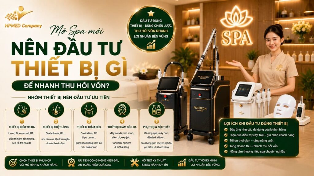 Mở Spa Mới Nên Đầu Tư Thiết Bị Gì Để Nhanh Thu Hồi Vốn? 7 Sơ đồ tư vấn mở spa mới nên đầu tư thiết bị gì để nhanh thu hồi vốn cùng HPMED