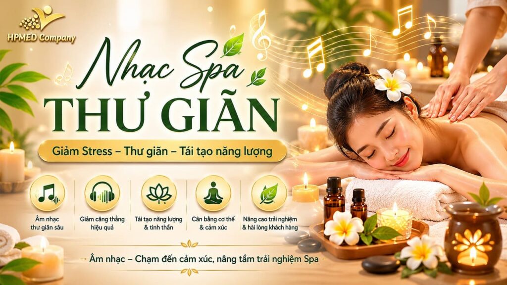 nhạc spa thư giãn kích hoạt sóng não ngủ ngon tại HPMED