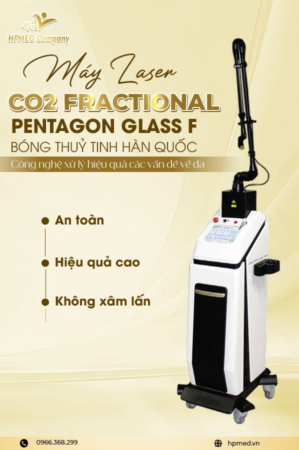 Máy Laser CO2 Fractional Pentagon Glass F Bóng Thủy Tinh Hàn Quốc ⭐ Ultra Pulse 20W – Chuẩn Điều Trị Sẹo & Trẻ Hóa Da