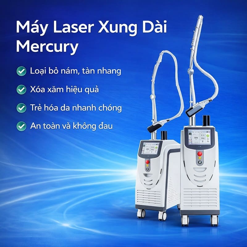 Dịch Vụ Sửa Máy Laser Xung Dài Mercury Chuyên Nghiệp 3 Máy Laser xung dài Mercury điều trị giãn mao mạch và trẻ hóa da chuyên sâu tại HPMED