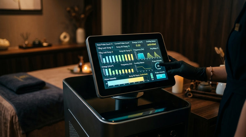 Cách kiểm tra xung máy triệt lông và nhận biết khi máy hết xung