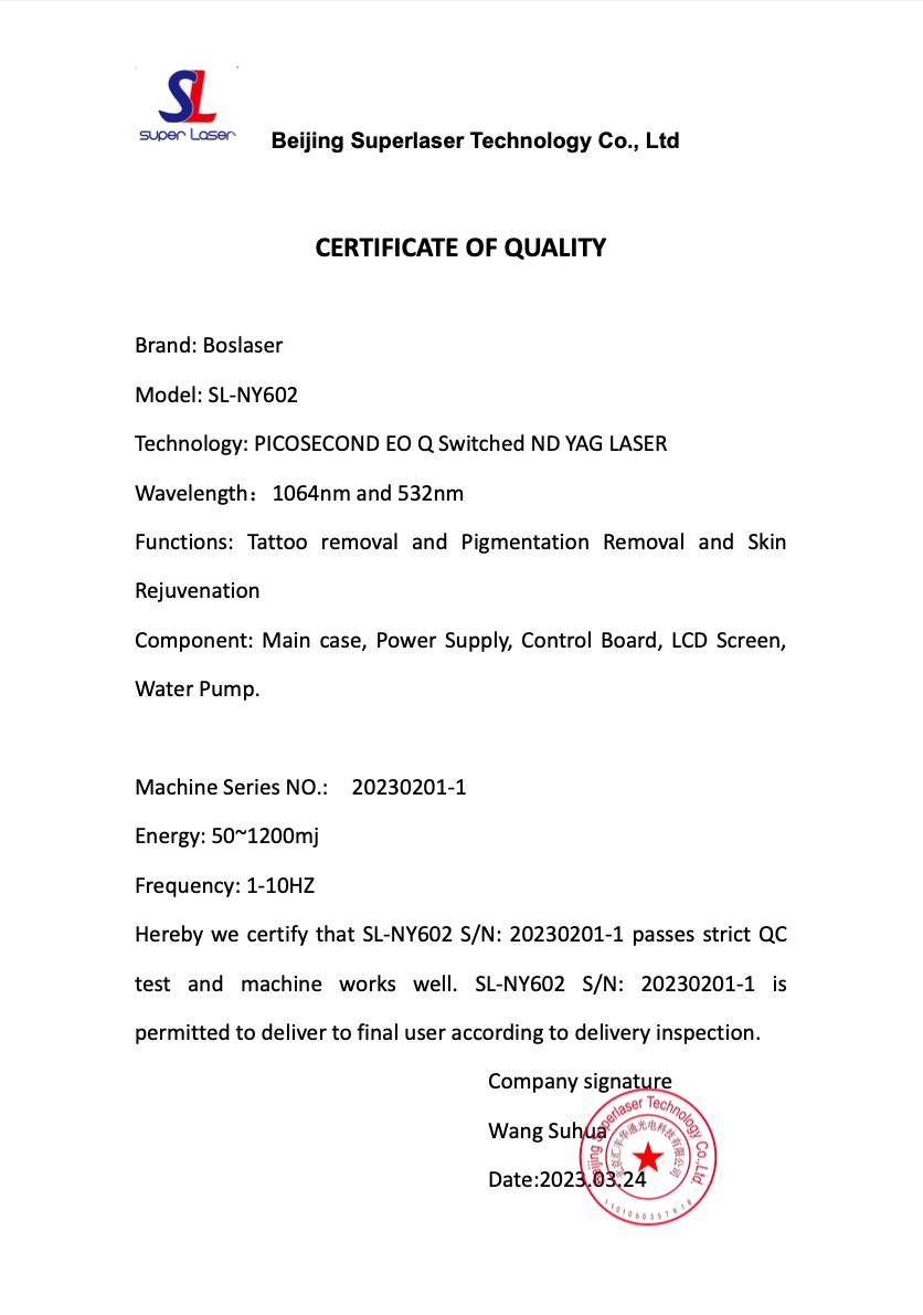 Giấy CQ - Máy Laser Picoseconds