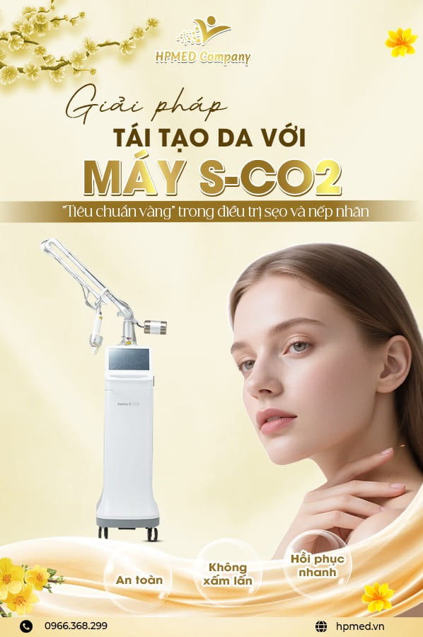 Máy laser co2 fractional s co2 công nghệ máy laser co2 và máy fractional co2 chuyên trị sẹo rỗ trẻ hóa da chính hãng tại HPMED