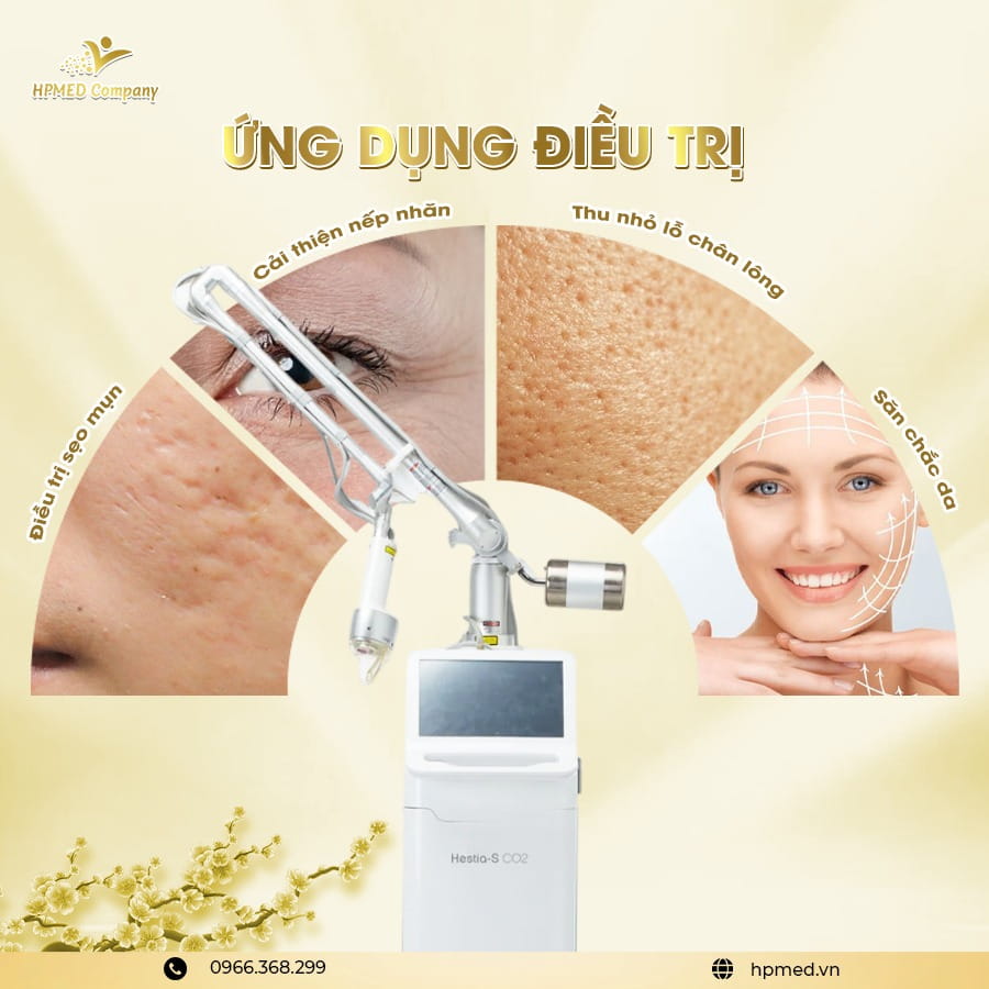 Máy laser co2 fractional s co2 công nghệ máy laser co2 và máy fractional co2 chuyên trị sẹo rỗ trẻ hóa da chính hãng tại HPMED