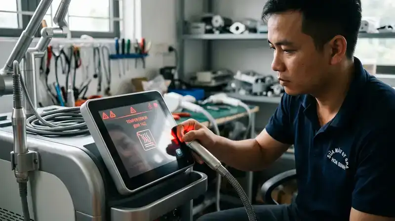 Sửa máy spa Hòa Bình: Dịch vụ uy tín, linh kiện chính hãng 2 Các lỗi thường gặp trên máy triệt lông và máy thẩm mỹ công nghệ cao