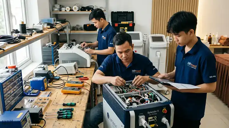 Sửa máy spa Đắk Nông: Dịch vụ uy tín, bảo hành tận tâm 2026 2 Dịch vụ sửa chữa máy thẩm mỹ tại Đắk Nông của HPmed